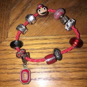 Ohio State Buckeyes charm bracelet
